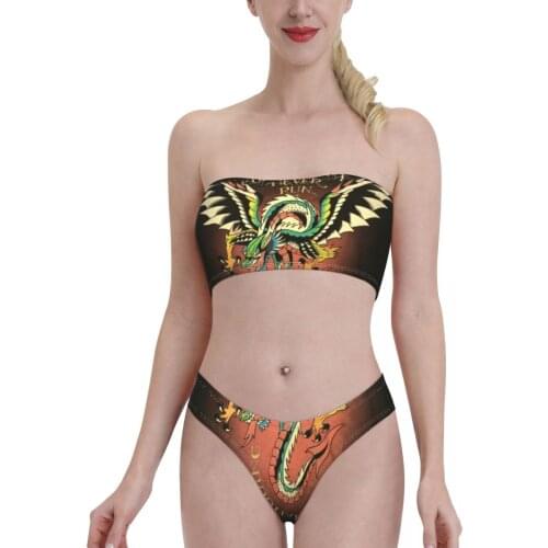 Aesthetic swimming suit Ed Hardies (1) Bandeaukini 2021 Swimming Suit Bkini for Women young Girls