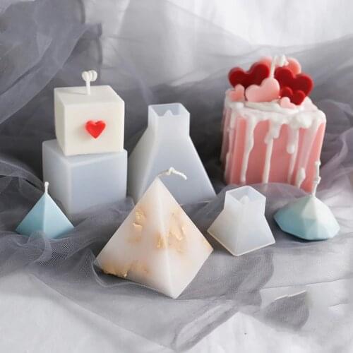 DIY Handmade Candle Mold Cone Clear Plastic Candle Making Model Reusable candles shaping mould