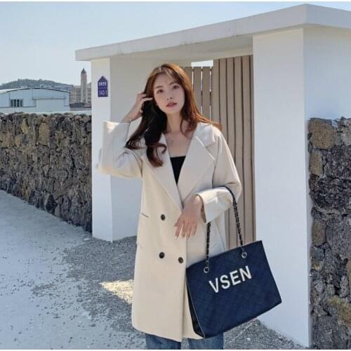 Haopaiguo Women's Beige Coats