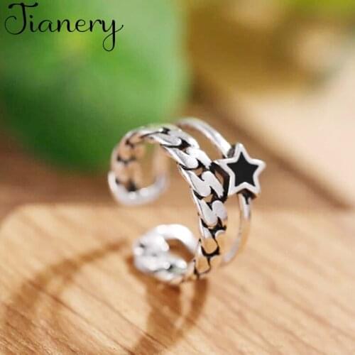 JIANERY Bohemian Vintage Star Rings For Women Men Engagement Rings Girls Party Gifts Anillos 2019