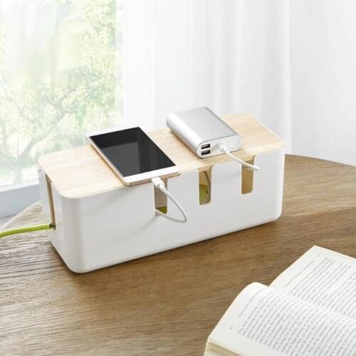 Cable Storage Box Power Strip Wire Case Anti Dust Charger Socket Organizer Network Line Storage Bin Charger Wire Management