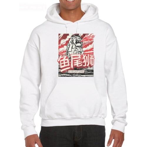 Manicotto di Svago di Estate di Modo Singapore Merlion Citta Del Mondo Del Pass Aporto di Viaggio Aereo Vacan Hoodies Sweatshirt