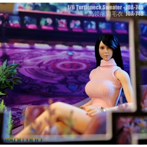 1/6 Scale Clothes Accessories female figure tight strapless T-shirt Sweater clothing model