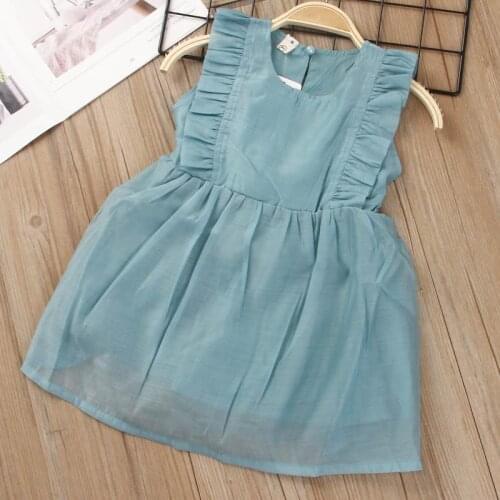 Melario Girls Princess Dress New Summer Girl Elegant Party Dresses Sleeveless Casual Kid Dress Sweet Ruffles Children Clothing