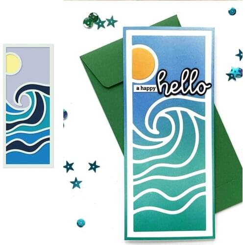 Sea Scenery Big Waves Die Set Metal Cutting Dies and Stamps DIY Scrapbooking Card Stencil Paper Cards Handmade Album Stamp Die