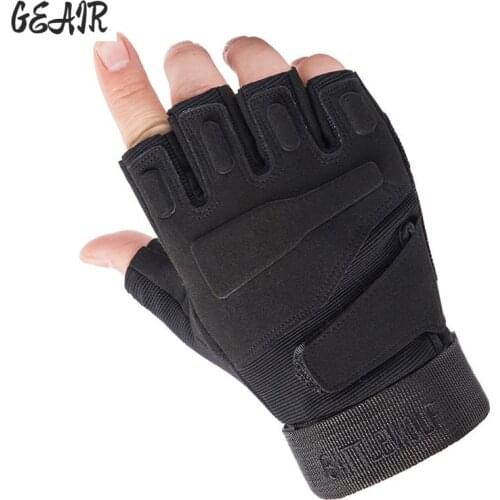 Men Half-finger Tactical Gloves Motorcycle Riding Anti-cut Wear Resistant Special Forces Protection Non-slip Military Gloves