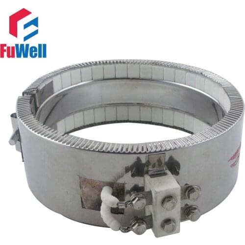 AC 220V 220 Voltage 1500W Ceramic Band Heater 120mm x 80mm Heating Element