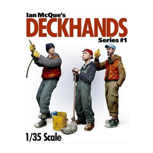 New Unassembled 1/35 modern Deckhands Series include 3 soldiers Resin Kit DIY Toys Unpainted resin model