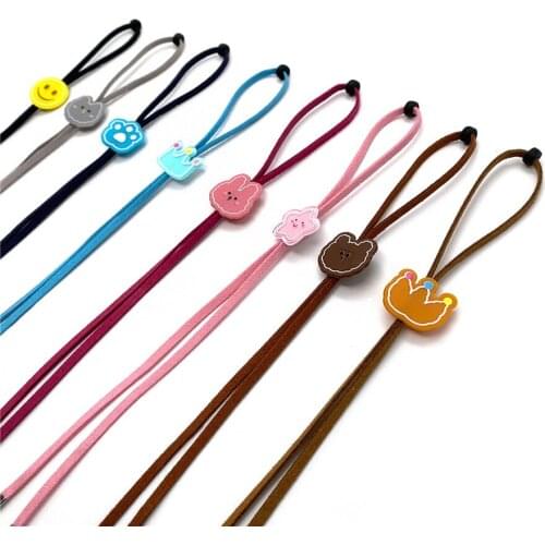 New Cartoon Pattern Children Mask Anti-lost Lanyard Students Cute Synthetic Leather Sunglasses Glasses Rope Glasses Chain