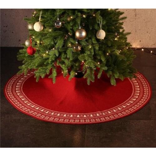 New Christmas Tree Skirts Floor Mats Exquisite Knitted Woolen Shawl Retro Tree Skirt New Year Xmas Party Home Decoration Carpet