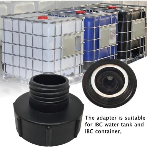 IBC Adapter S100x8 to S60x6 IBC Tank Connector Adapter Replacement Garden Watering Pipe Connector Black #CW
