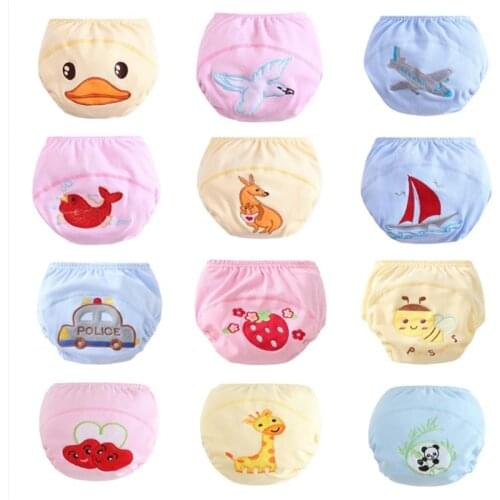 20pc/Lot Baby Washable Diapers Underwear Cotton Breathable Training Pants