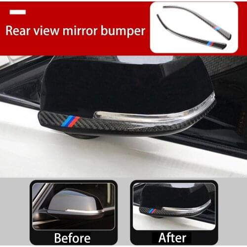 Suitable for BMW New 1 2 3 Series F3 X1 Carbon Fiber Rearview Mirror Anti-collision Scraping Strip Styling