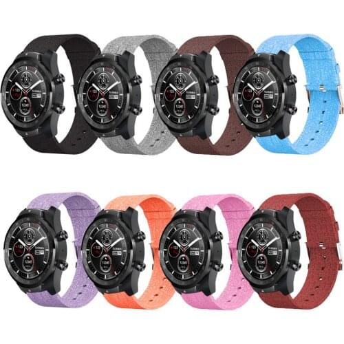 20mm 22mm Woven Fabric Strap Band with Classic Buckle for Ticwatch Pro 3 E2 S2 GTX Replacement bands
