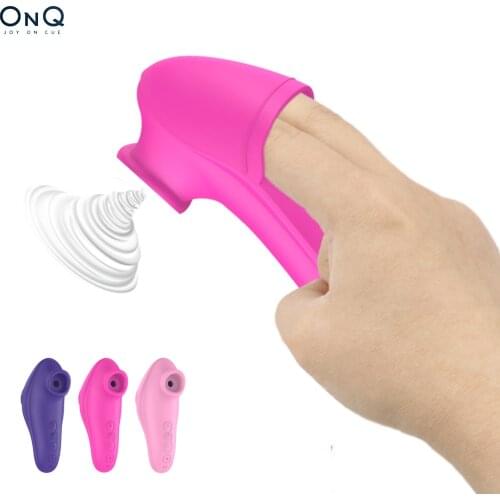 Silicone Finger Sucking Vibrator Clitoris Blowjob Sucker 10 Modes Nipple Clitoral Stimulation Licking Sex Toys for Women Couple