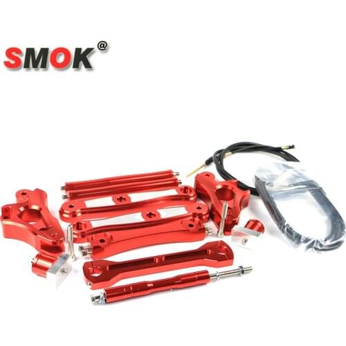 SMOK Motorcycle Scooter CNC Aluminum Alloy 15cm Lengthen Metal Saddle Bag Support Bar Mounting Brackets For Yamaha BWS X 125