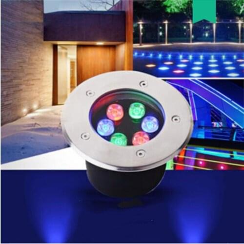 LED outdoor waterproof buried light outdoor courtyard public garden ground light 304 stainless steel embedded ground shot light