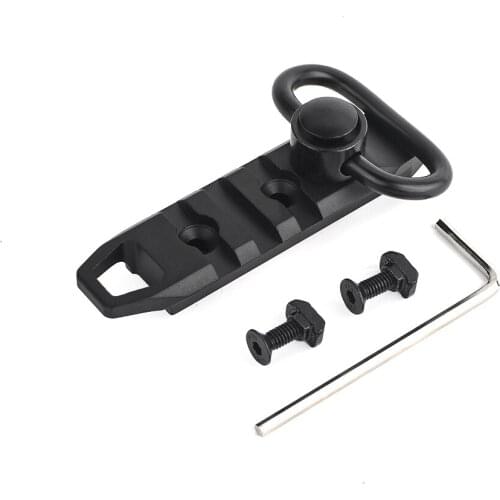 Tactical Keymod MLok Rail Mount Airsoft Gun Rifle AR15 3 Slots Mount Base 20mm Picatinny Rail With QD Sling Swivel Adapter Hole