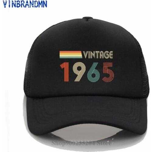 Vintage 1965 Baseball cap mens Birthday Fathers day gift summer hat Retro Born in 1965 Classic 1965 Birth Year casual mesh hat