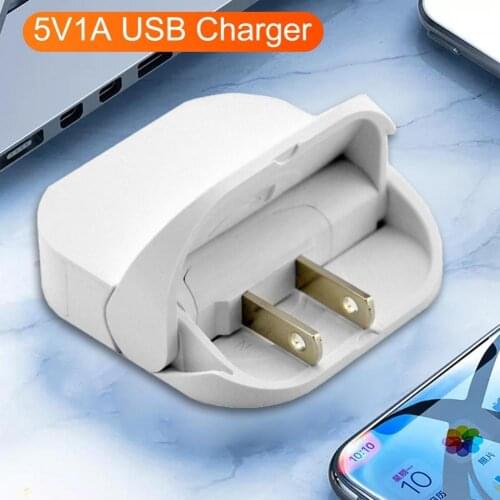 Charger Foldable High-Speed Charging ABS 5V1A USB Charger for Dorm Fast Charging Portable Phone Charger