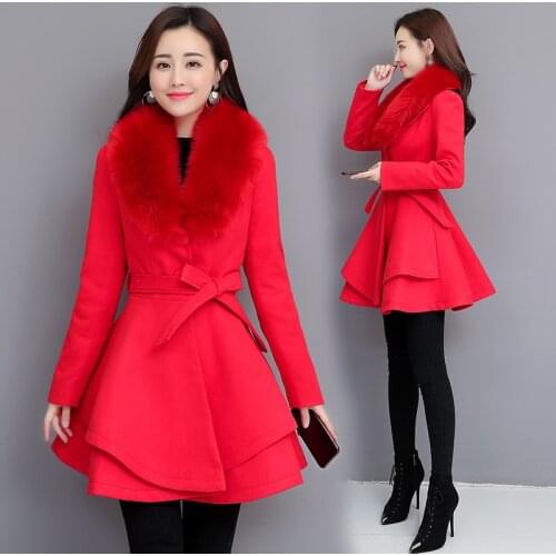 New 2019 Autumn New Winter Coat Chaqueta de mujer Winter Jacket Women Long Blends coats Wool Coat Windbreaker jacket