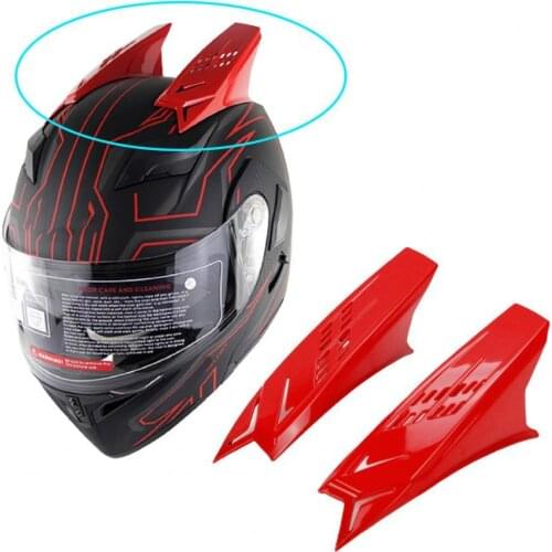 1 Pair Professional Motorcycle Personalized Helmet Horns Cool Adhesive ABS Stylish Motorcycle Helmet Horns for Motorcycle