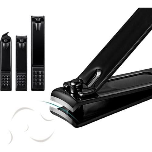 1PC Black Stainless Steel Nail Clipper Nail Cutting Machine Professional Nail Trimmer High Quality Toe Nail Clipper Tool
