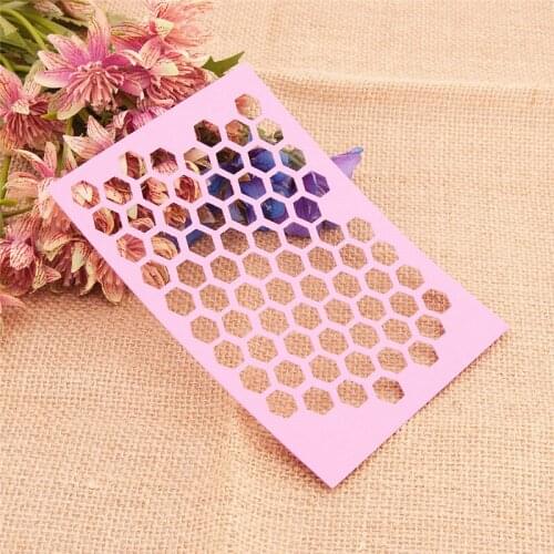 10.6x15cm Honeycomb Lattice DIY Halloween Embossing Mould Card Paper Die Stencils Punch Christmas Metal Cuts Dies Cutting