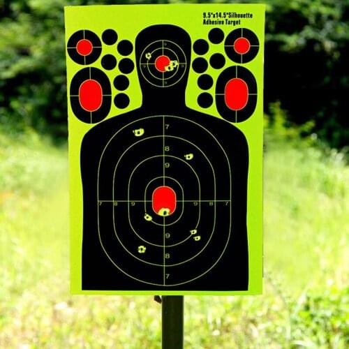 10PCS Splatter Paper Target Generic Aim Hunt Rifle Pistol Binders Paper Shoot Supplies Portable Reactivity Shoot Target