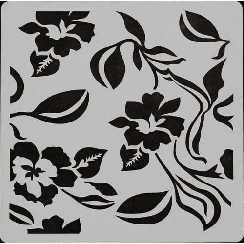 13*13 flower pvc Layering Stencils for DIY Scrapbooking/photo album Decorative Embossing DIY Paper Cards Crafts