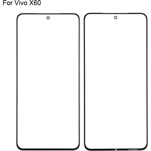 2PCS For Vivo X60 Front LCD Glass Lens touchscreen For Vivo X 60 V2046A Touch screen Panel Outer Screen Glass without flex