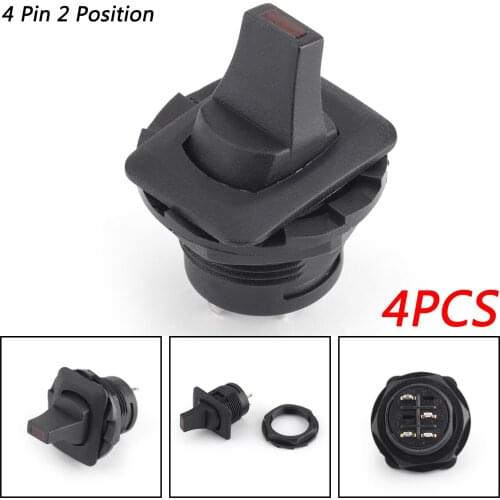 Artudatech 4PCS R13-405AL-R SPST Toggle Switch 4 Pin 2 Position ON-OFF 10A/125VAC 6A/250VAC