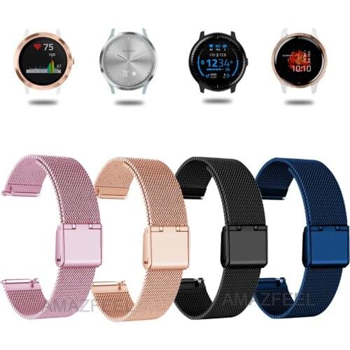 Watch Bracelet For Garmin Vivoactive 4S/3S Metal Stainless steel Strap For Venu 2S/Move 3S /Active S/Captain Marvel /Garmin Rey
