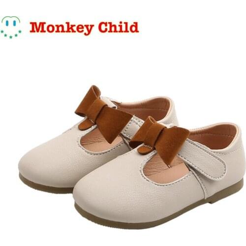 Spring Autumn Girls T Strap Shoes Butterfly Princess shoes Shoes Kids Leather Shoes Soft Non-slip Casual Shoe Baby Child Toddler