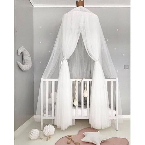 Children Room Decor Hanging Mosquito Tent Baby Bed Canopy Dome Dream Curtain Tent Baby Crib Netting Round Hung Kids Canopy Tent