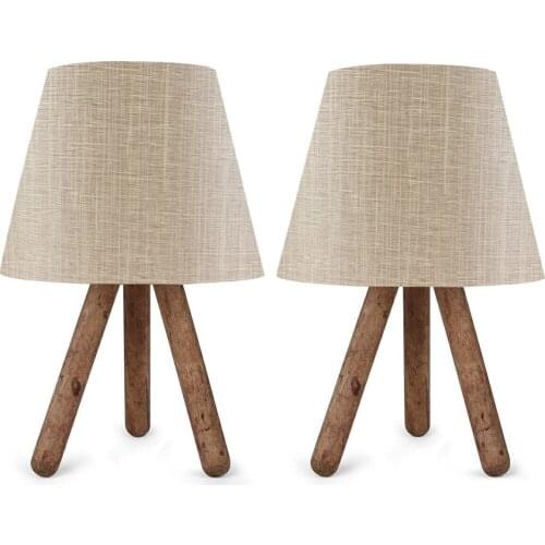 Design Wooden Three-Legged Lamp Shade 2 Pcs