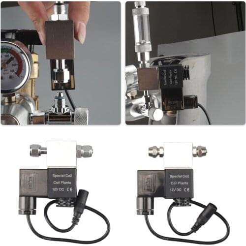 1.6W Aquarium Co2 Solenoid Valve Regulator 110V-220V Low Temperature Co2 Aquarium Fish Tank Electric Magnetic Valve