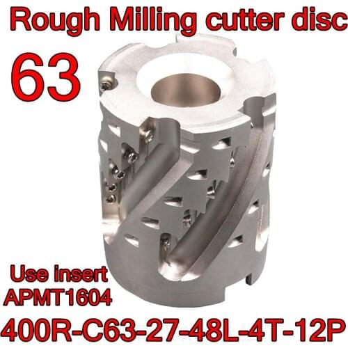 AP16-400R-C63-27-48L-4T-12P Use insert APMT1604 Rough Milling cutter disc Free shipping