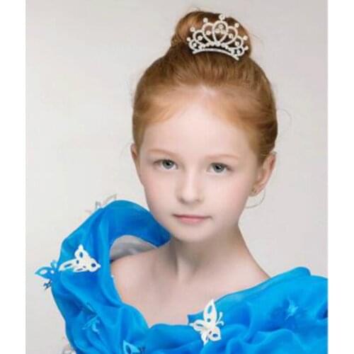 Girls Dancing Headdress Princess Hair Comb Crown Rhinestone Hair Accessories Bride Performance Hair Insert Dance Crown D-0178