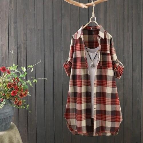 Huapang-Lsl Women's Plaid Shirts