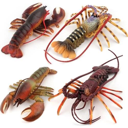 Ocean sea animals toys food props Supermarket butchery store shop decoration lobster crayfish crawfish prawn shrimp crab model