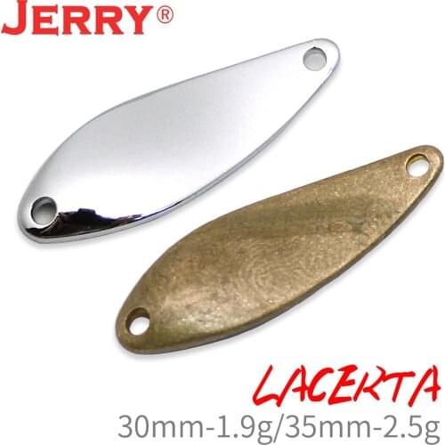Jerry 1.8g 2.4g micro fishing spoons brass unpianted blank body area trout spinner freshwater metal artificial bait
