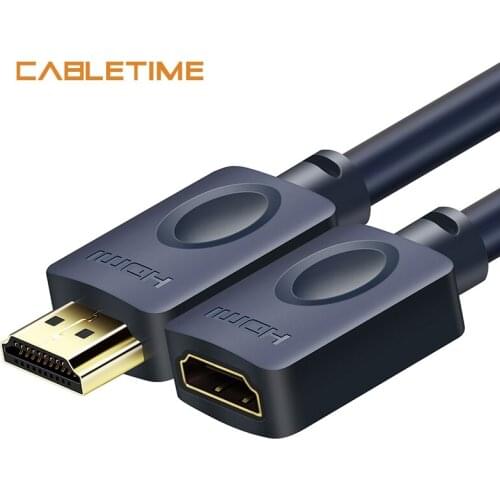 Cabletime HDMI Extension cable 4k 2.0 60Hz 3D UHD Pro HDMI Male To Female Extender CL3Triple Shielding for HDTV PC Monitors N114