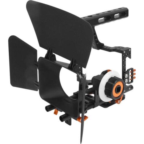 YELANGU Camera Cage Kit with Top Handle Matte Box Follow Focus for GH4 for Sony A7S/A7/A7R/A7RII/A7SII DSLR Camera Accessories