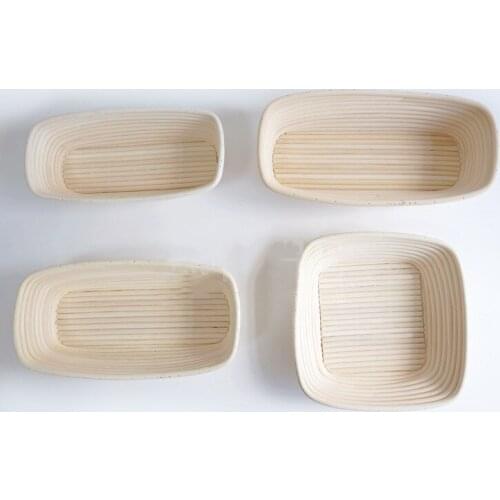 Square Mouth Rectangular European Bag Fermentation Basket Special Fermentation Rattan Basket for Country Bread and Fruit