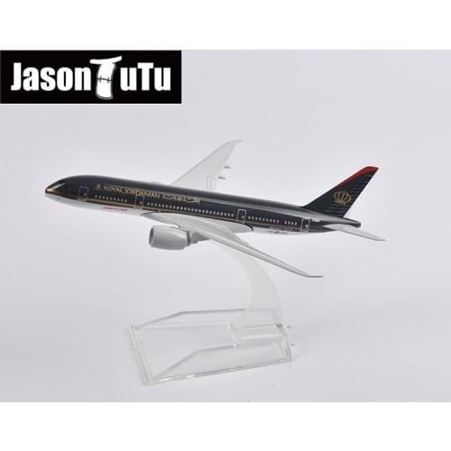 JASON TUTU 16cm ROYAL JORDANIAN Boeing 787 Airplane Model Plane Model Aircraft Diecast Metal 1/400 Scale Planes Dropshipping