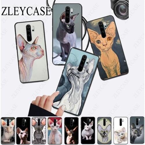 Tattoo Sphinx Cat TPU Soft Silicone Phone Case for redmi note8pro note7 note5 note6pro 7A 8A 8 note9s note9pro Mobile Cover