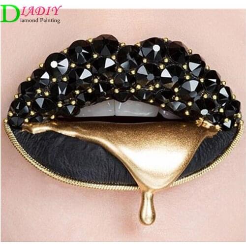 Sexy Pearl diamond lips Diamond Painting DIY 5D Full Square Round Diamond Embroidery Rhinestones Mosaic Kits Decor Craft Gift