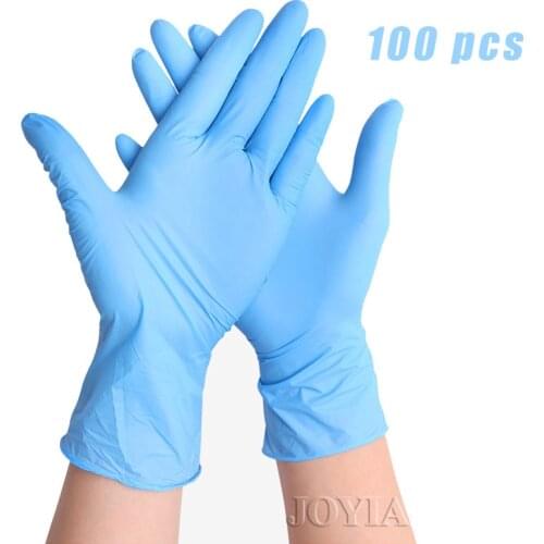 Nitrile Gloves Disposable 100pcs Powder Free Soft Protective Hand Safety Home Work Office No Box 50 Elastic Latex Rubber Gloves