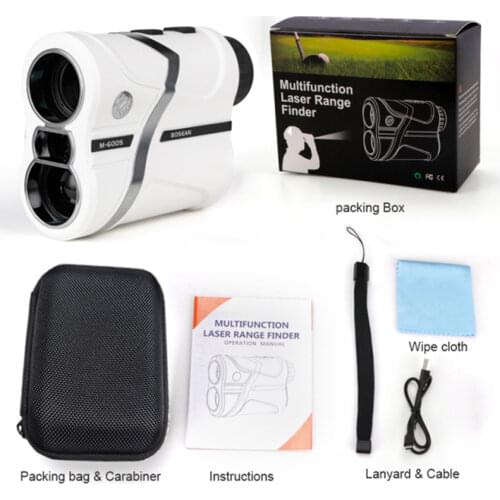 BOSEAN Professional Golf Rangefinder 600M Slope Correction Jolt Vibrate Flag-Lock Golf Range Meter USB Recharge Distance Meter